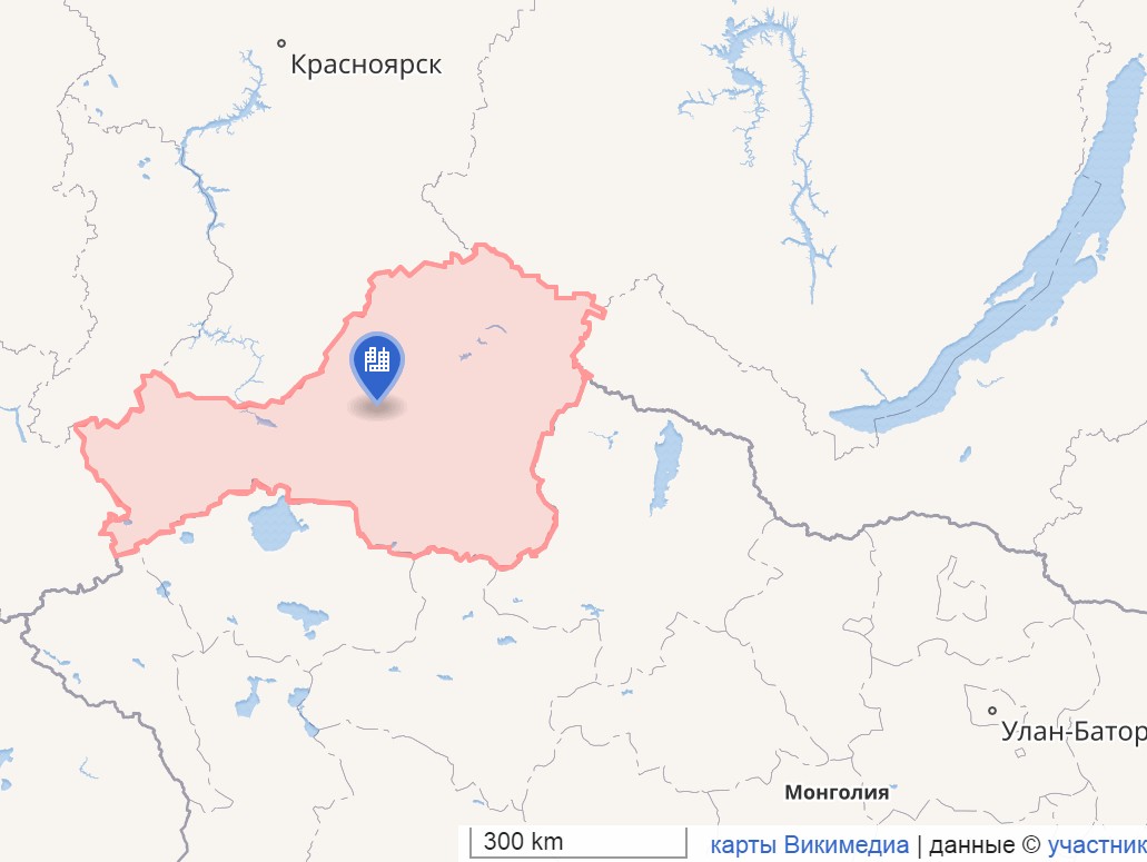 Тыва, карта