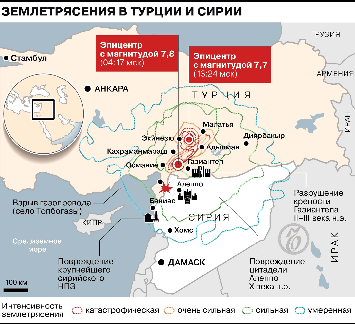 Землетрясение в Турции и Сирии